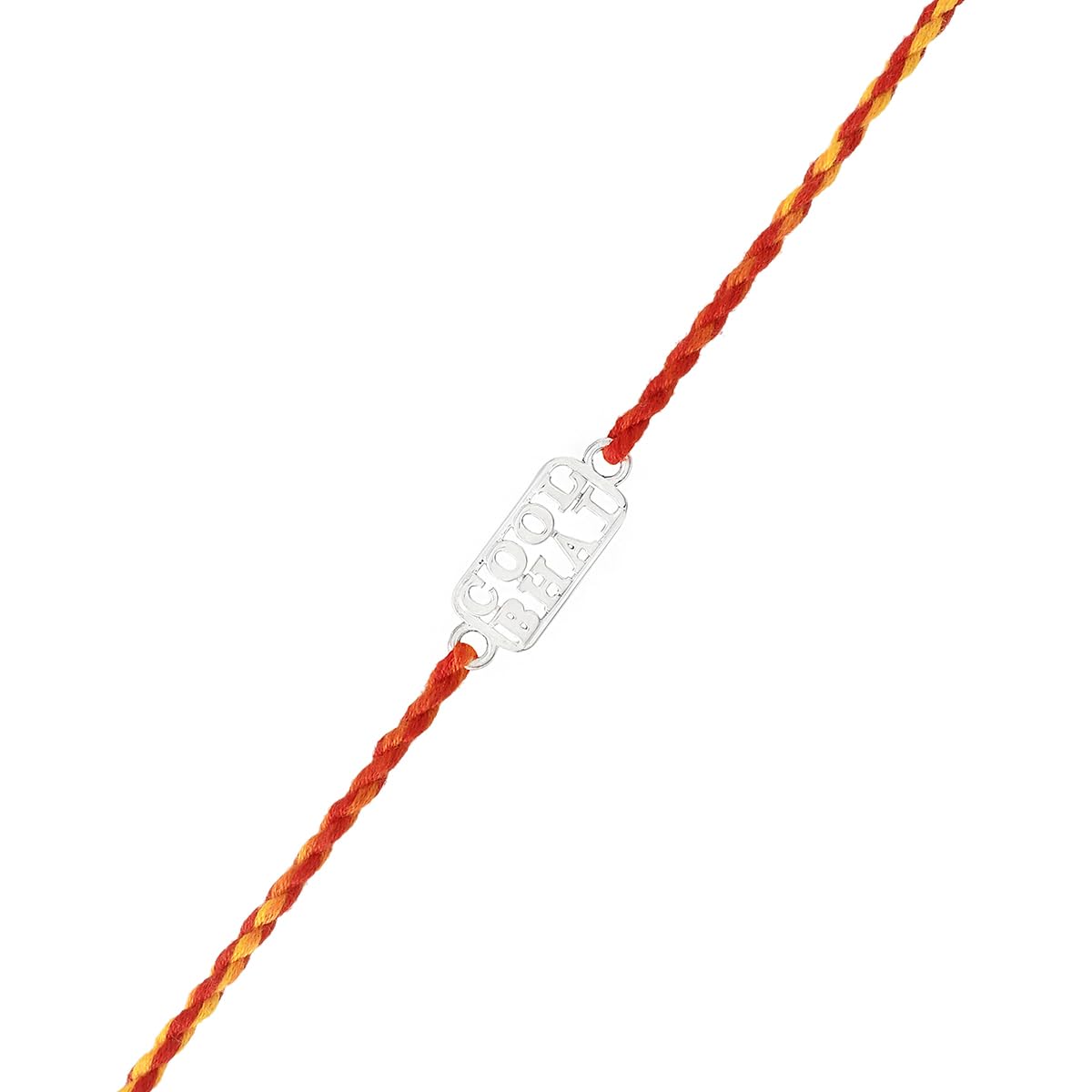 925 Silver Bhai Thread Rakhi with Roli Chawal Pack