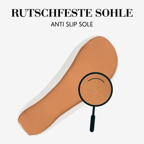 Siegertreppchen® Gymschoenen van leer, maat 26 - 40, wit, gymnastiekschoenen voor kinderen en volwassenen, ademend en… - Image 4