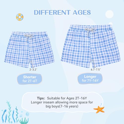 Image of American Trends Boys Swim Trunks Toddler Swim Shorts Bathing Suit Kids Swimsuit Youth Swimwear