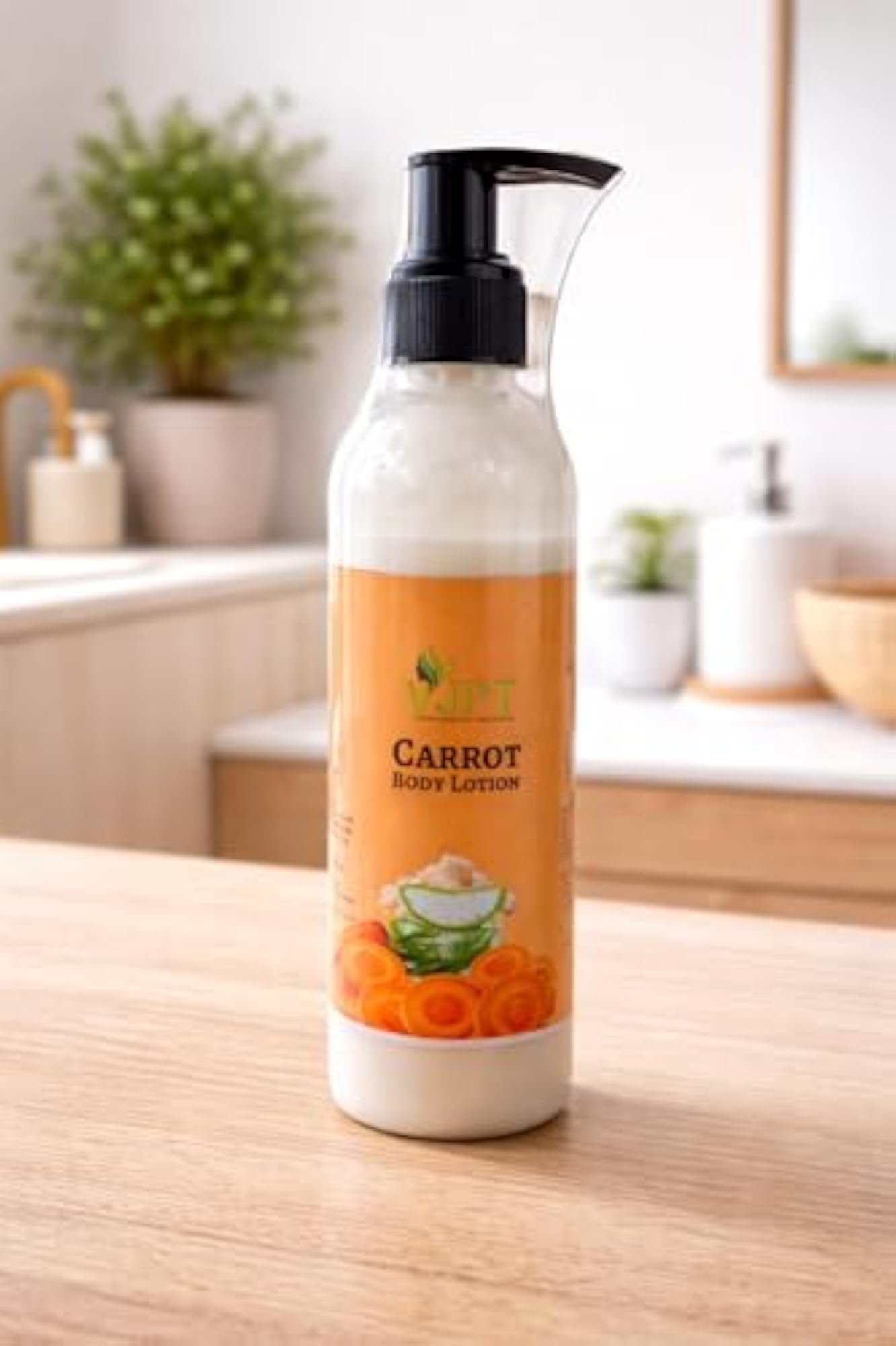 Carrot Body Lotion with Aloe Vera, Deep Moisturizing Care