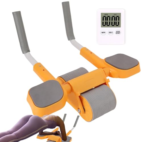 Rueda abdominal para rebote con soporte para el codo, rueda abdominal para rebote automático, rodillo para rueda abdominal con temporizador, rueda abdominal para rebote automático, con soportes