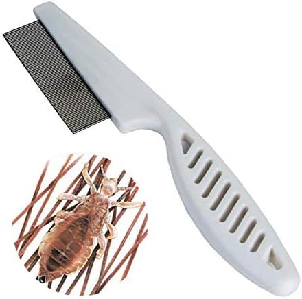 RvPaws Long Handle with Small Teeth Nit Lice Terminator Comb For Humen Men Women and Pet Dog Cat Hair Rid Head lice Super density Stainless Teeth Remove Nits Brush Comb (Mix Color)