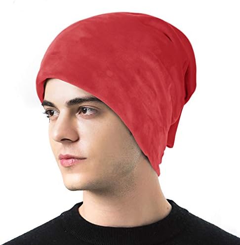 Komene Flannel Unisex Beanie: The Softest Winter Hats with Warm Velvet Protection Slouchy Trendy Beanies for Outdoor Sports