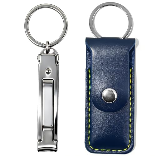 Nextpal Portable Stainless Steel Nail Clipper with Leather Case, Mini