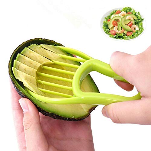 YoJiSa 3-in-1 Avocado Slicer Shea Corer Fruit Peeler Cutter Pulp Separator Food Grade Plastic Knife Kitchen Vegetable Tools