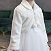 Libaobaoyo Girls Faux Fur Winter Warm Shrug Jacket Bolero Princess Party Wedding Dress Wrap Cape Coat White
