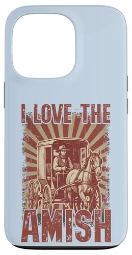 I Love The Amish Horse Buggy Driver �r���e�[�W�X�^�C�� �X�}�z�P�[�X iPhone 13 Pro �p