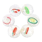 DRESSOOS 6 Piezas Pelota Que Rebota Favores De Fiesta De Bolas Hinchables Favores De Fiesta De Frutas De Salto para Niños Juguete Inflable Actividades De Clase Juguetes Caucho