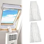 Air Conditioner Window Seal Kit, Centre Pivot Roof Window Seal Kit for Portable Air Conditioner, Windproof Fastening Tape Zippered AC Vent Seal for Window and Wall (190cm)