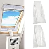 Air Conditioner Window Seal Kit, Centre Pivot Roof Window Seal Kit for Portable Air Conditioner, Windproof Fastening Tape Zippered AC Vent Seal for Window and Wall (190cm)