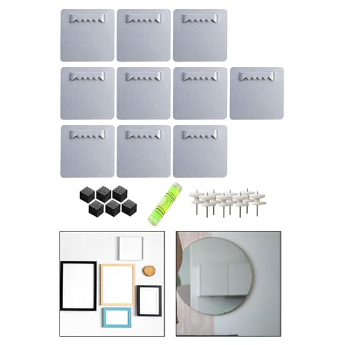 Image of Picture Hangers Set Parts Hardware Multifunctional Decoration Wall Hanging Hooks Photo Frame Hanging for Paintings Artwork, 10pcs