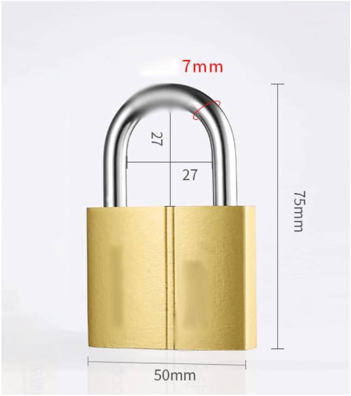 Bulk Locks Durable Key Lock Padlock with 3 Keys Imitation Copper Lock Body Padlock Suitable for Door Cabinet and Drawer Outdoor Padlock