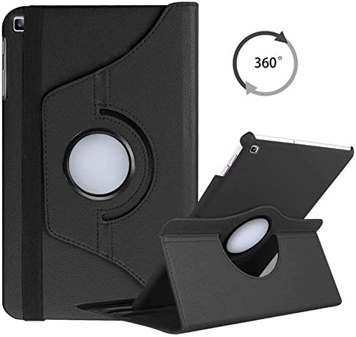 Capa Case Preta Executiva Giratória Compatível Com Tablet Samsung Galaxy Tab A7 Lite + Película de V