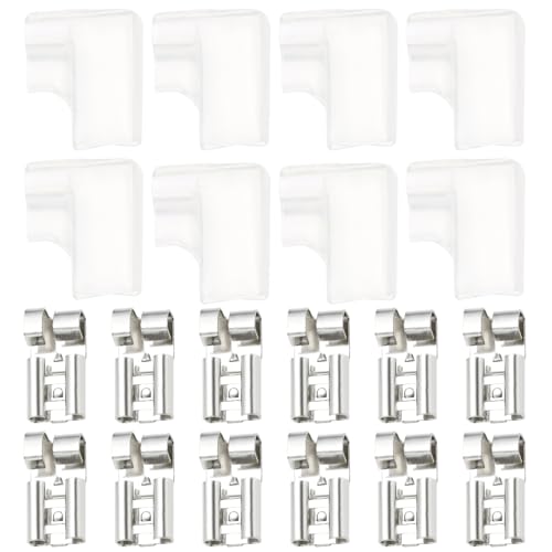 Be In Your Mind 100Pcs 6.3mm Right Angle Female Spade Crimp Terminals with 100Pcs PVC Insulating Sleeves Fits Wire Size 16-22 AWG/0.5mm to 2.0mm for Equipment Switch