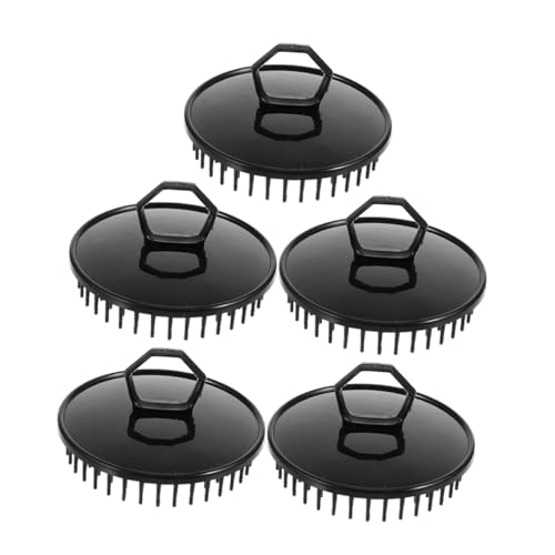 MOLUCKFU 5 piezas Cepillo Masajeador Cabelludo Portátil Diseño Ergonómico Multifunción para Champú Exfoliante y Eliminación de Caspa Cepillo de Plástico Suave para Cuidado Capilar Viajes