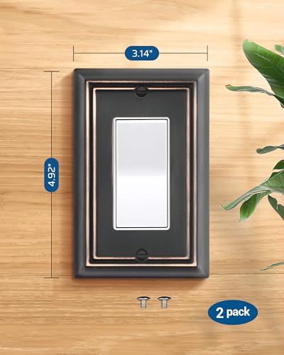 Cubiertas de placa de interruptor de bronce para decoracion del hogar 8