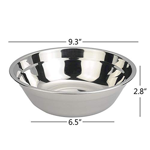 Morcte 4-Pack Mixing Bowl, Stainless Steel Metal Prep Bowls, 9.3-INCH by Morcte - Used condition - Image 2