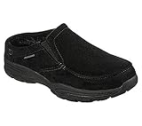 Kunstfellfutter Skechers Herren Creston Fernley Sneaker, Black Microfiber, 43 EU