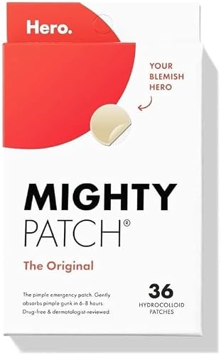 36 Count Hydrocolloid Acne Pimple Patches for Face, Overnight Spot Zit Stickers, Rapidly Shrink Whiteheads & Blemishes, Medical‑Grade Acne Cover Patches for Sensitive Skin