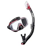 Tusa Sport Dive Mask and Snorkel Set Adult Black Series (UC3125)...