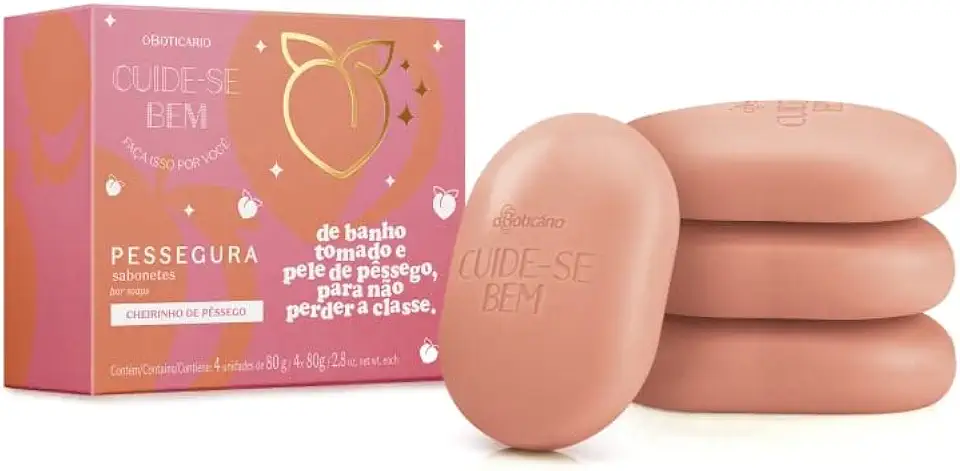 Sabonete em Barra Cuide-se Bem Pessegura 4 unidades