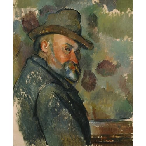 Reproduction d'art Cézanne - Autoportrait avec un chapeau - Toile roulée 76x101 cm