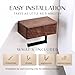 Day Moon™ Wood Toilet Paper Holder with Shelf, Wipe Holder for Bathroom, Flushable Wipes Dispenser, Toilet Paper and Wipes Holder - Toilet Paper Holder with Storage, Toilet Paper Holder Wall Mount