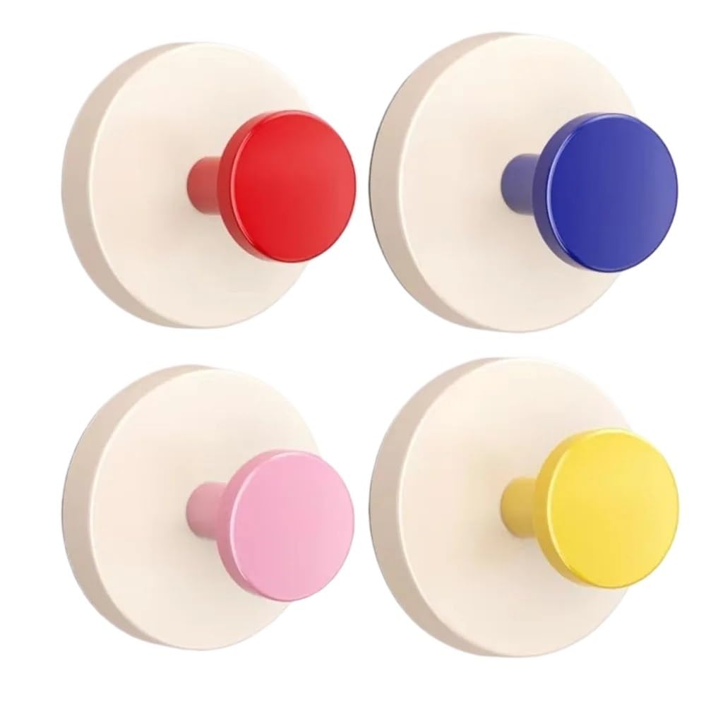 Xinxiyuan Blue-4Pcs 4Pcs Plastic Suction Cup Hook No Drill Towel Hooks Home Clothes Wall Hanger Fixing Storage Accessory(Blue-4Pcs)