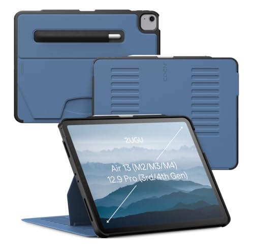 Image of ZUGU CASE Slim Protective Case Designed for iPad Air 13-inch (M4, 2026 / M3, 2025 / M2, 2024) / iPad Pro 12.9-inch (4th /3rd Gen) Wireless Pencil Charging, Multiple Viewing Angles (Sleep /Wake Cover)