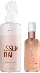 BRAÉ Essential Kit - Tratamento Capilar Profundo, Brilho Espelhado e Zero Frizz - Óleo Shine Revival 60ml, 260ml