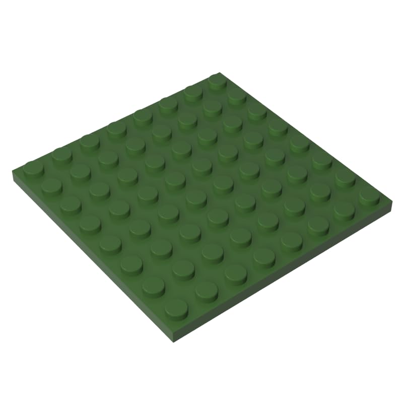 41539 Foundation Plate Plate 8x8 10 Pieces GDS-528 Compatible with Lego Building Blocks Color:Tarmac โ image 1