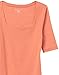 Amazon Essentials Women's Slim-Fit Half Sleeve Square Neck T-Shirt, Rust Orange, X-Large