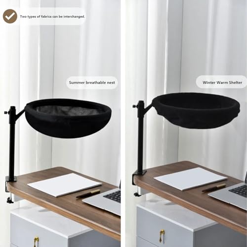 Lit de bureau pour chat suspendu compact panier de table fixe pour félin - 8