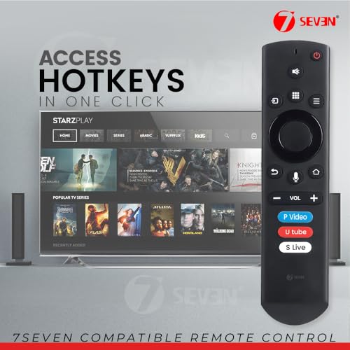 Image of 7SEVEN Compatible with Thomson Tv Remote Original Suitable for Smart Android 4K LED FHD QLED Television - Pairing Must Bluetooth Remote with Voice Command