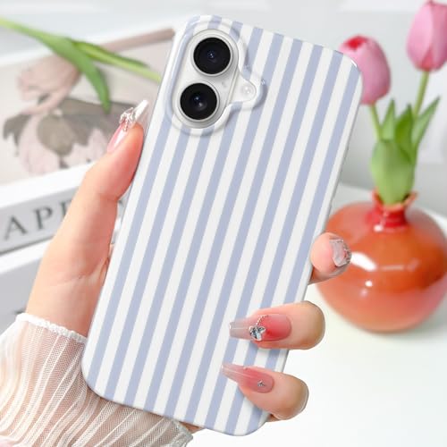 Coque iPhone 16 en silicone TPU souple et mince à rayures Hython - 2