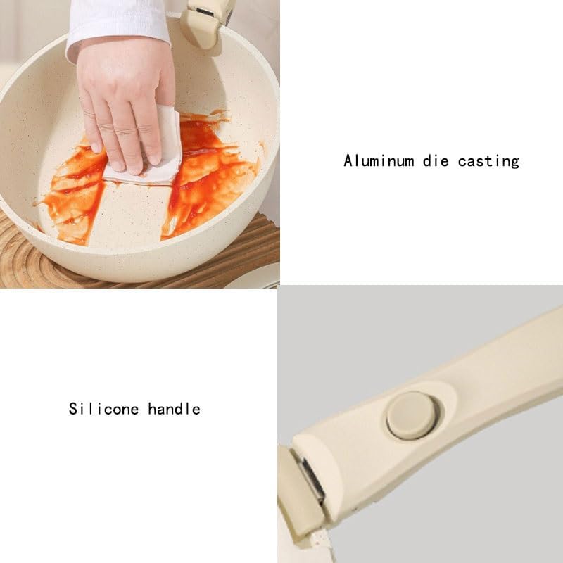 Easy to clean Flat Bottomed Pan Is Household Cooking Cookware Set Tourmaline Non Stick Kitchen