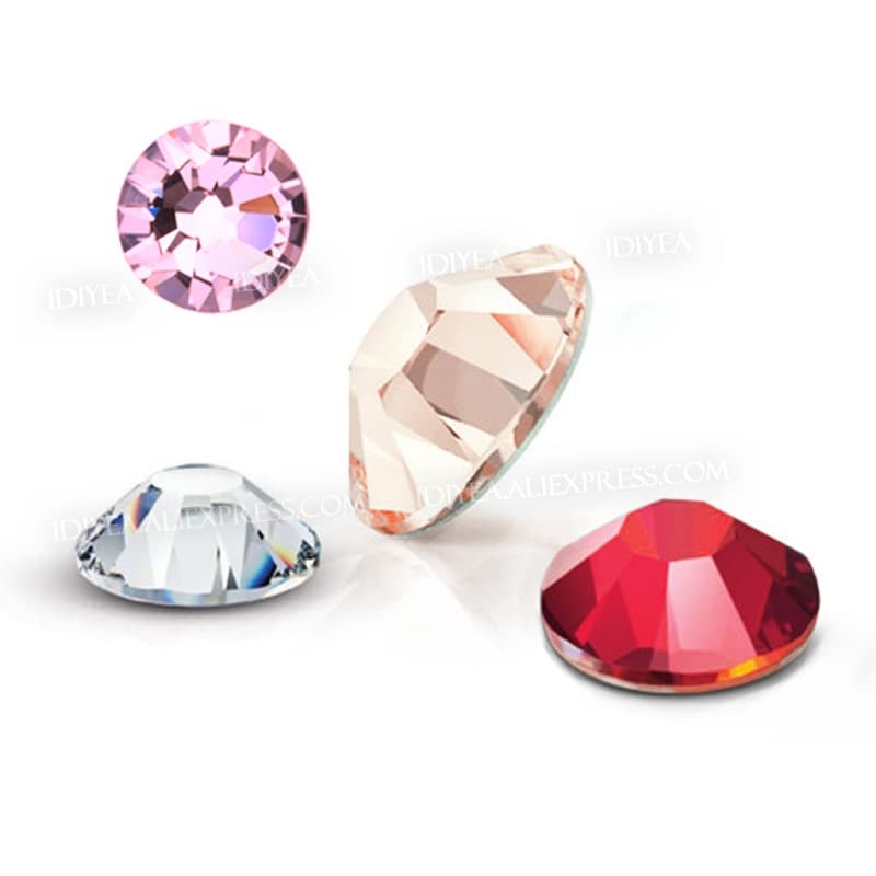 SS16 SS20 SS30 Glitter Strass Cristallo AB Non Hot Fix Posteriore - Foto 3