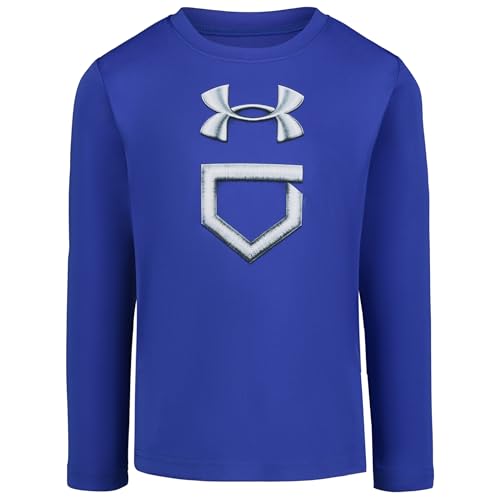 Image of Under Armour Boys' Long Sleeve Logo Graphic T-Shirt, Lightweight & Breathable, Relaxed Fit