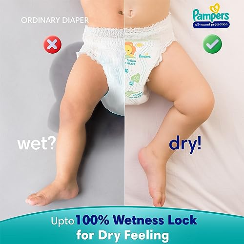 Image of Pampers All round Protection Pants Style Baby Diapers, XXX-Large (XXXL) Size, 23 Count, Anti Rash Blanket, Lotion with Aloe Vera, 17+ kgs Diapers (Pack of 2)