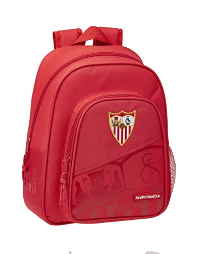 Safta Mochila Infantil de Sevilla FC Oficial 280x100x340mm Equipaje  Niños Unisex  Rojo
