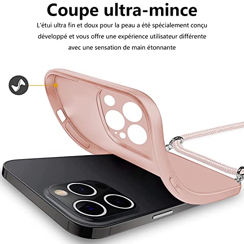 Cover per iPhone 13 Pro Max con Cordon,Ultra Mince...