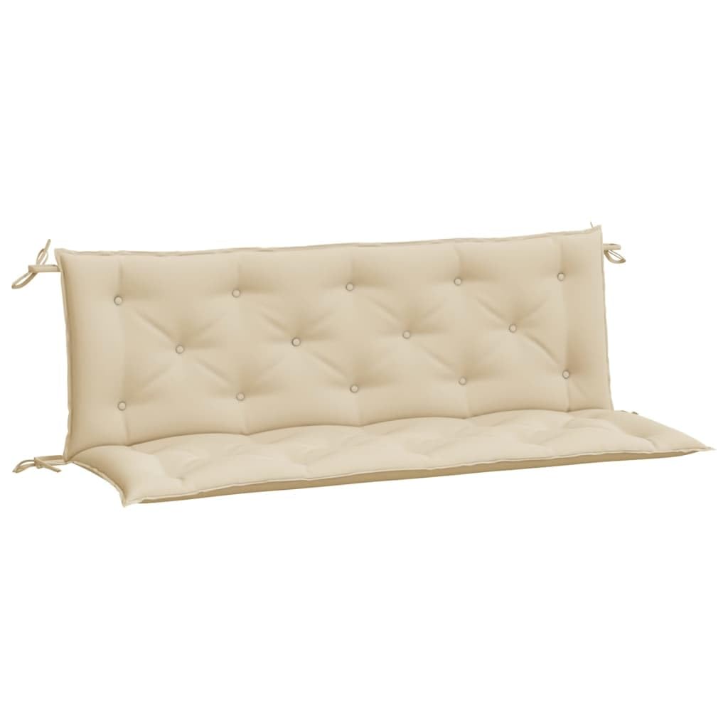 Cuscini Panca da Giardino 2pz Set Imbottiti Beige 150x50x7 cm