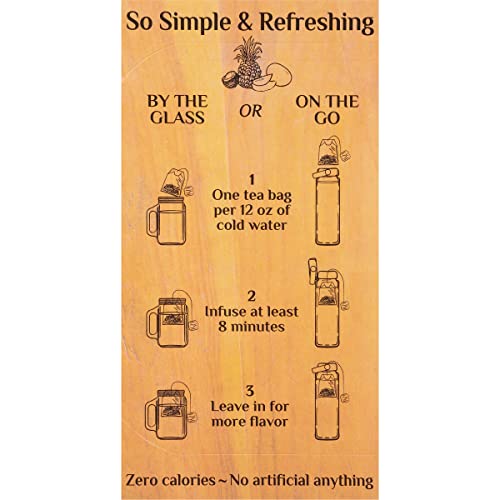 Bigelow Botanicals Pineapple Coconut Mango, Caffeine Free Herbal Tea with Pineapple and Coconut Flavor, 18 Count (Pack of 6), 108 Total Tea Bags