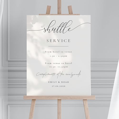 Personalized Wedding Shuttle Sign Yard Sign - Custom Minimalist Transportation Lawn Board, Weatherproof Reception Entrance Decor, Durable Outdoor Event Coordination Art