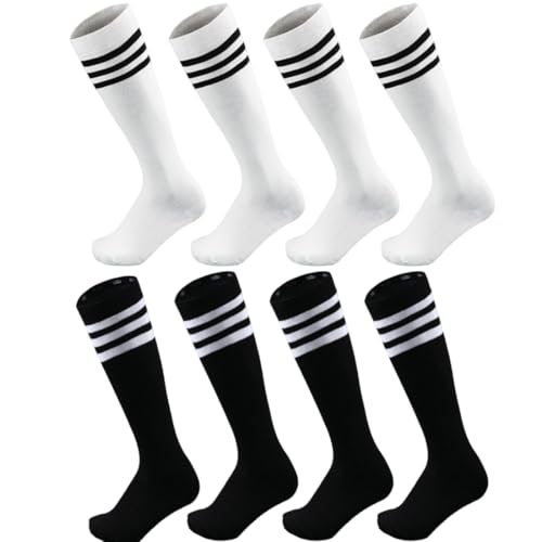 Pares de calcetines de fútbol para niños, calcetines deportivos largos hasta la rodilla, calcetines de entrenamiento para baloncesto, fútbol,tenis y running,calcetines largos de tubo 5 a 12 años