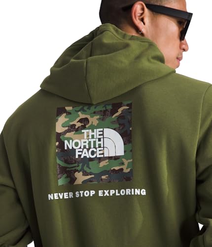 Image of THE NORTH FACE Men's Evolution Box Camo Fill Hoodie | Sweatshirt With 2 Piece Hood, Adjustable Drawcord, Kangaroo Hand Pocket