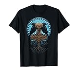 Yggdrasil Mjolnir Marteau Thor Corbeaux d?Odin Huginn Muninn T-Shirt