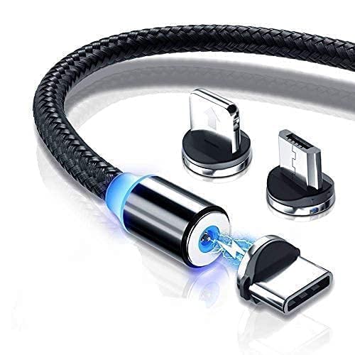 PROXN Magnetic Ultra Fast Charging Cable, 360 Degree 3in1 Jack, LED Indicator Light Cable Compatible with All Type-C| Micro USB| Smartphone, Android and iOS Smartphone (Multi Color) (B0C2Z2WLDW) Amazon Price History, Amazon Price Tracker