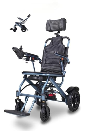Lightweight Electric Wheelchair,Foldable Compact Motorized Wheelchair for Adults,Only 26.5lbs, Reclinable,All Terrain Power Wheelchair