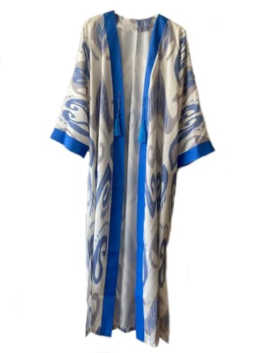Vestido de playa estilo kimono largo para tus tardes de piscina y relax